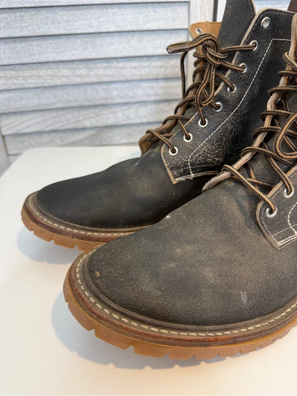 Thursday Boot Company Hero Men’s 12.5 Leather Lug Sole Lace Up Boots